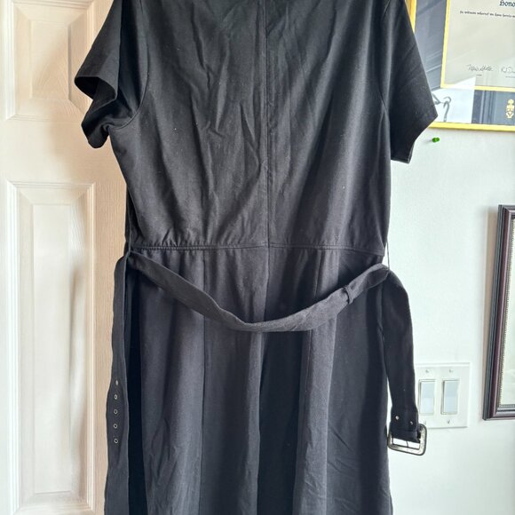 eShakti Black Maxi Dress with Floral Embroidery - Picture 3 of 8